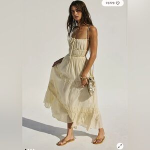 Elegant Cream Halter Dress